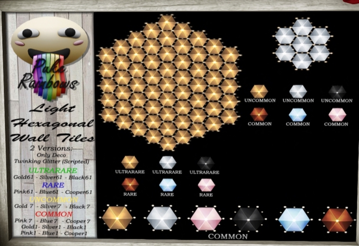[PR] Light Hexagonal Wall Tiles 61 - Gold <<ULTRARARE>>