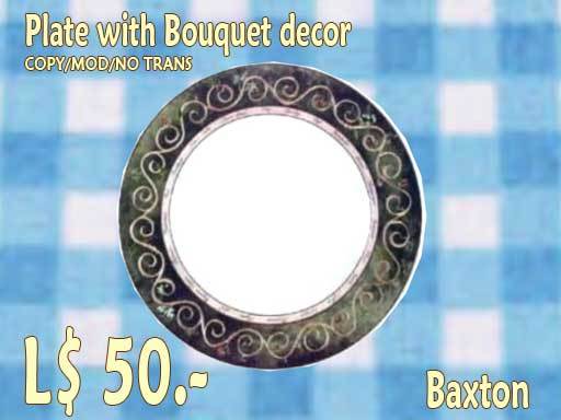 Plate with Bouquet decor
