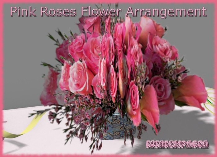 LolaLempacca, Pink Roses flower arrangement