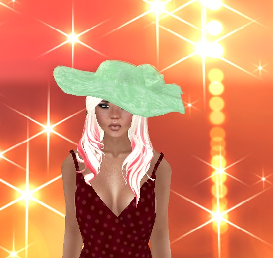 Resizeable lacy Sunhat green