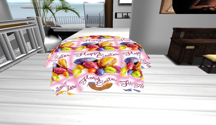 Easter Table with changing  tablecloth