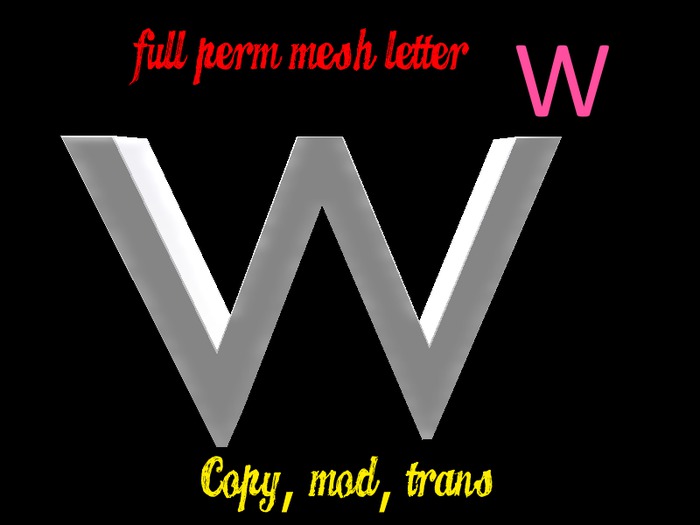 Mesh Letter W-- Full Perm