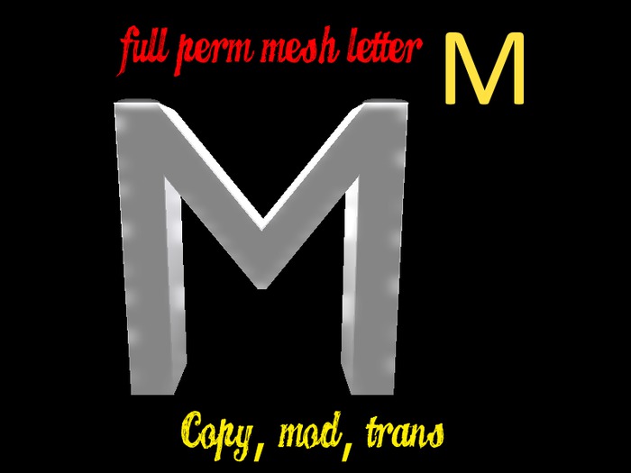 Mesh Letter M-- Full Perm