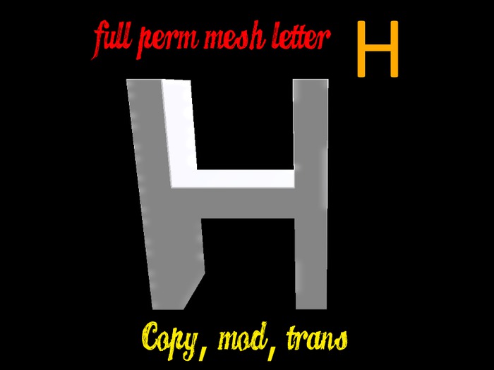 Mesh Letter H-- Full Perm