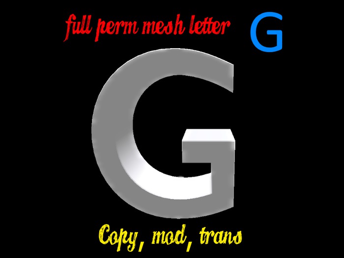 Mesh Letter G-- Full Perm