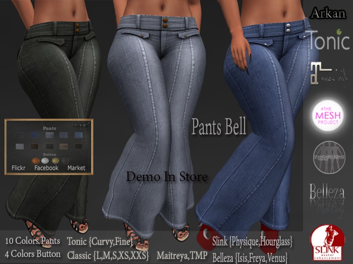 .::Arkan::. Pants Bell {Flat,Mid,High}