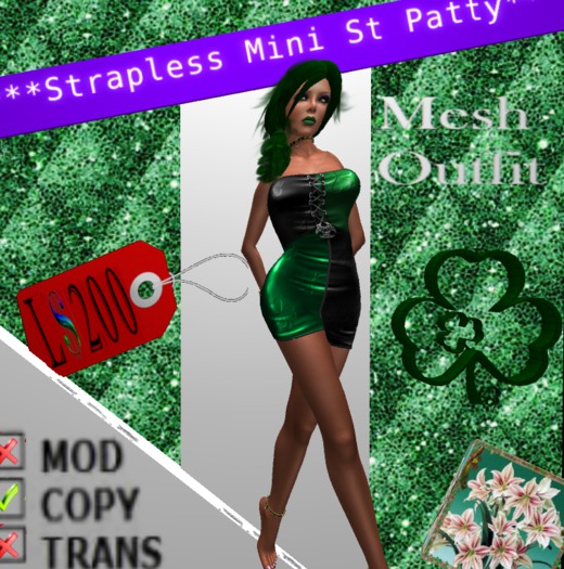 Strapless Mini St Patty