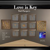 Love is Key Wall Placques decor art (crate)