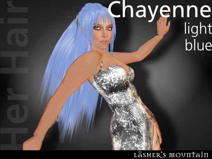  CHAYENNE Thick Full Volume Long LIGHT BLUE Flexi Hair with head band 