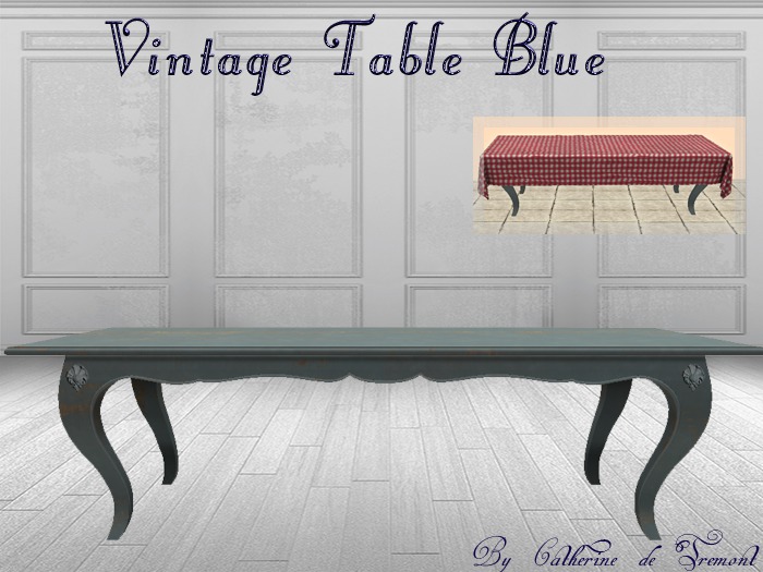 "CdT"Vintage Table Blue