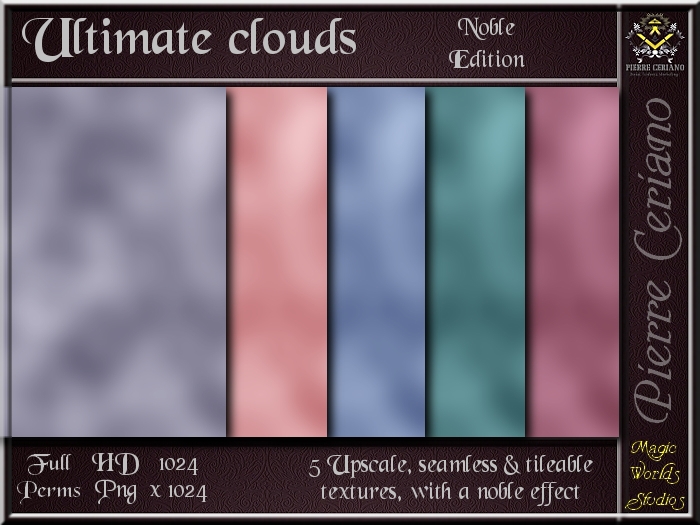 Ultimate clouds - Noble - 5 FULL PERMS Textures