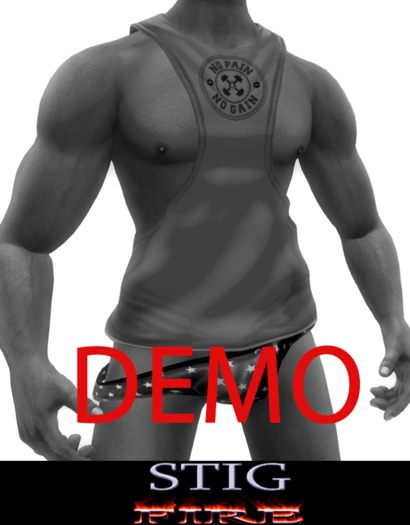 Male Tank Top Fitted Mesh for Signature Body  DEMO