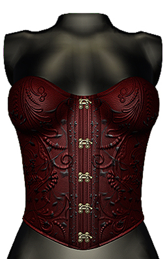 DE Designs - Haley Corset - Red Black
