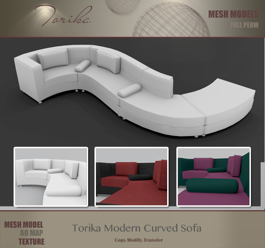 Torika Modern Curved Sofa