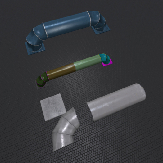 Pipes / Pipe system / Waste water / Build your own pipe system - customise the texture as you wish 