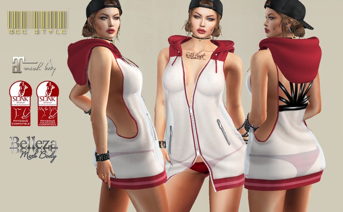 .:Bee:. Pixie Hoodie RED *ADD ME*