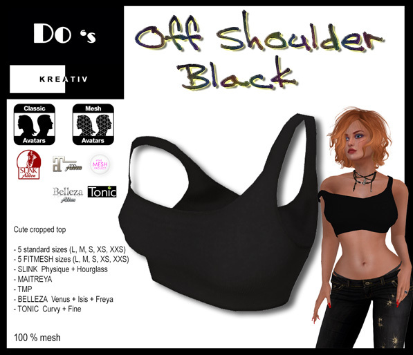 .:Do's:. Off Shoulder Top  BLACK  DEMO