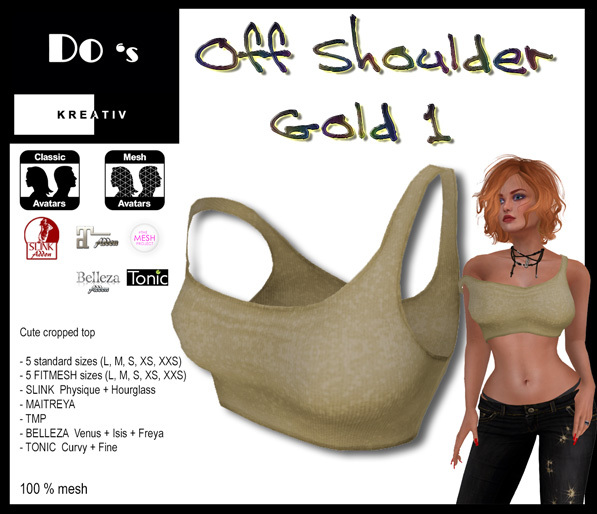 .:Do's:. Off Shoulder Top  GOLD 1  DEMO