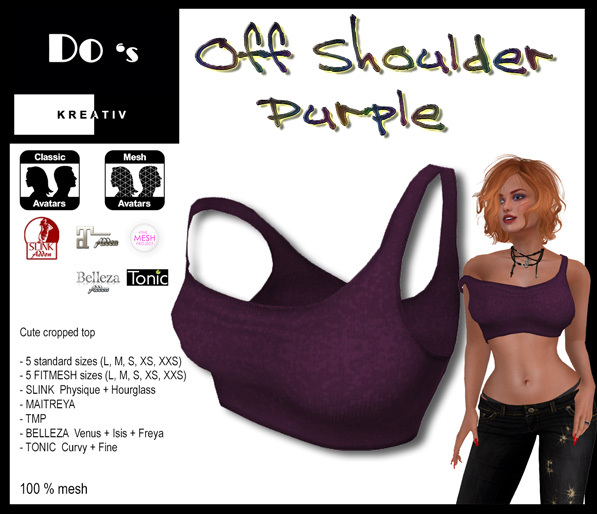 .:Do's:. Off Shoulder Top  PURPLE 1  DEMO
