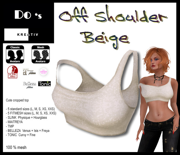 .:Do's:. Off Shoulder Top  Beige