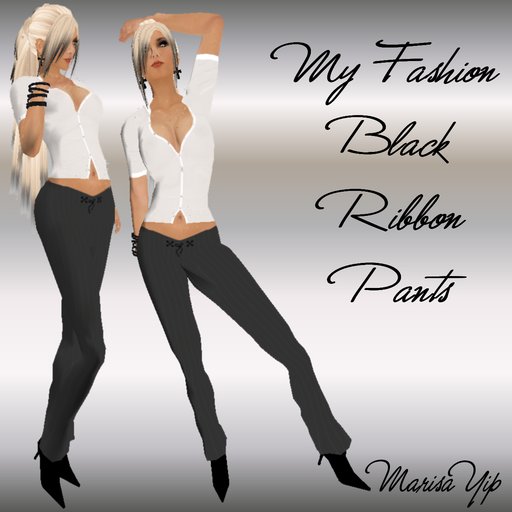 Black Ribbon Pants by MY