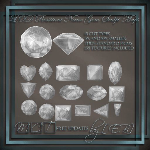 LOD beständiger facettierter Nano Edelstein Sculpt Diagramme - voller Erlaubnis-Edelstein/Beschaffe
