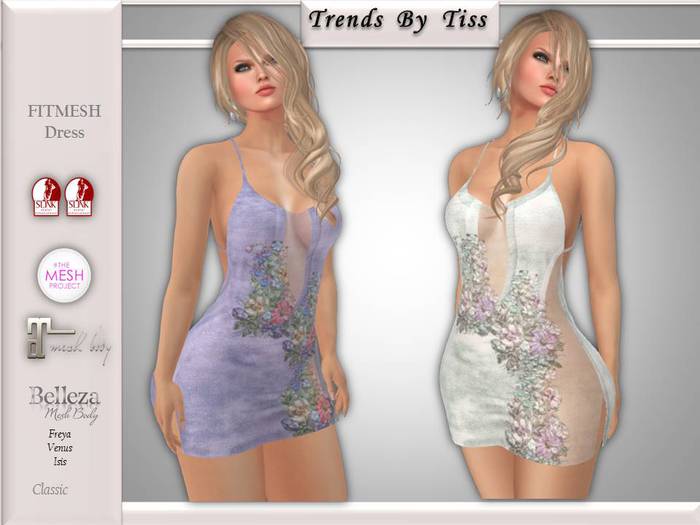 TRENDS BY TISS - FITMESH  DRESS -  BETY FLOWER - VENDOR