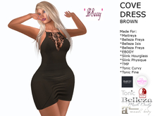 *BSASSY* COVE DRESS  BROWN