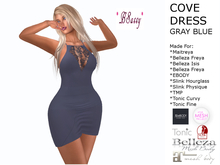 *BSASSY* COVE DRESS GRAY BLUE