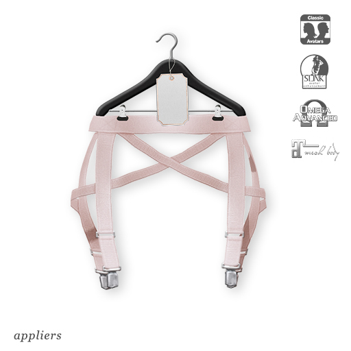 alaskametro<3 "Josefin" stocking suspenders - Powder pale pink  | Appliers: Slink/Omega/Maitreya