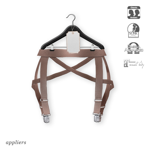 alaskametro<3 "Josefin" stocking suspenders - Sepia brown | Appliers: Slink/Omega/Maitreya