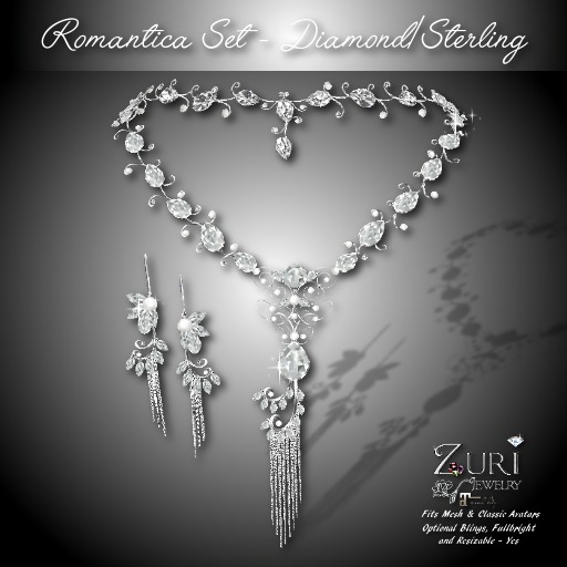 Zuri Rayna~Romantica Jewelry Set - Diamond/Sterling