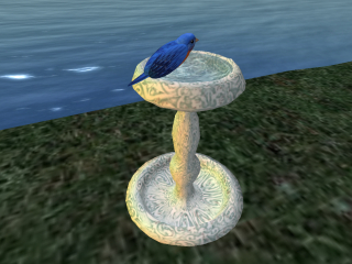 Sculpted Bird Bath