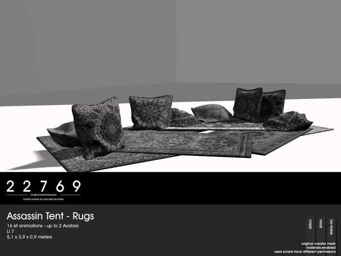 22769 ~ [bauwerk] Assassin Tent Rugs