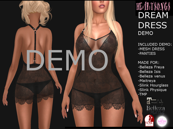 HEARTSONGS DREAM DRESS WITH PANTIES DEMO