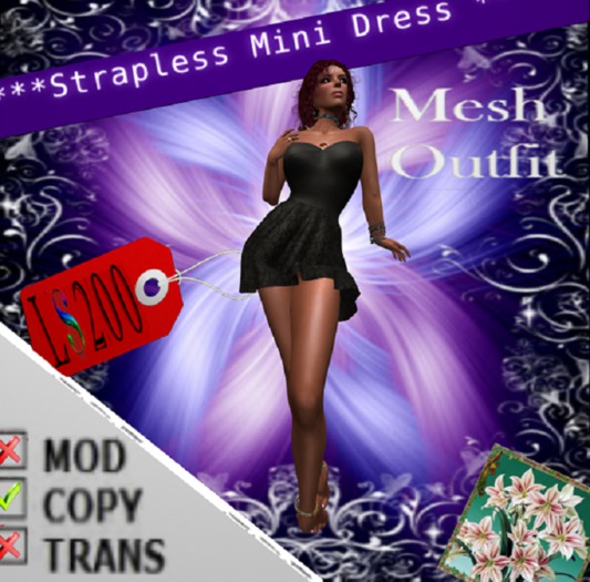 Strapless Mini Black