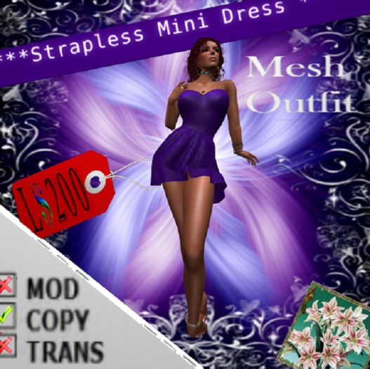 Strapless Mini Purple