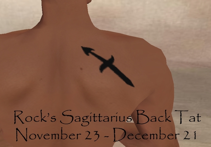 Rock's Sagittarius Back Tat (boxed)