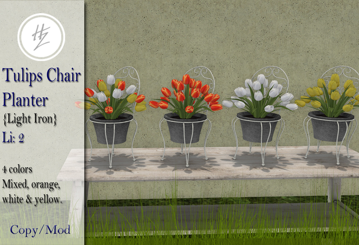 .::Hazeel::. Tulips Chair Planter Light Pack