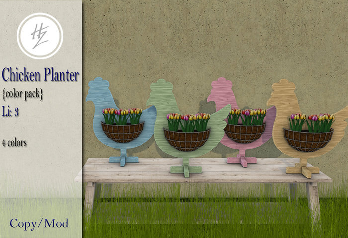 .::Hazeel::. Chicken Planter  {Color Pack}