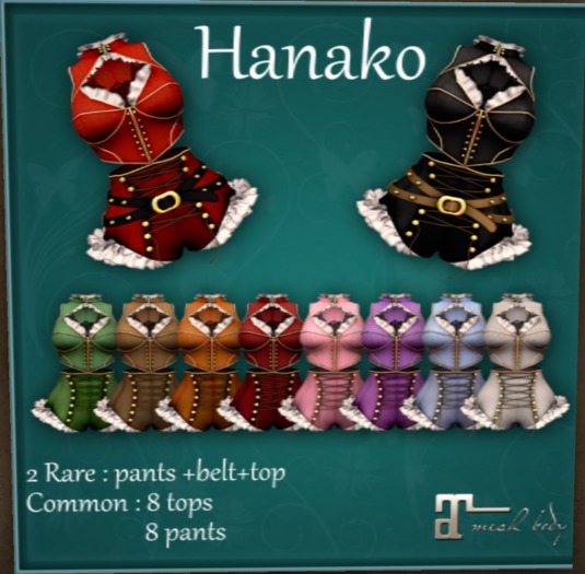 *Sweet Kajira*Hanako blue top Maitreya COMMON