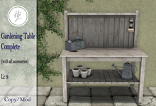 .::Hazeel::. Gardening Table Complete
