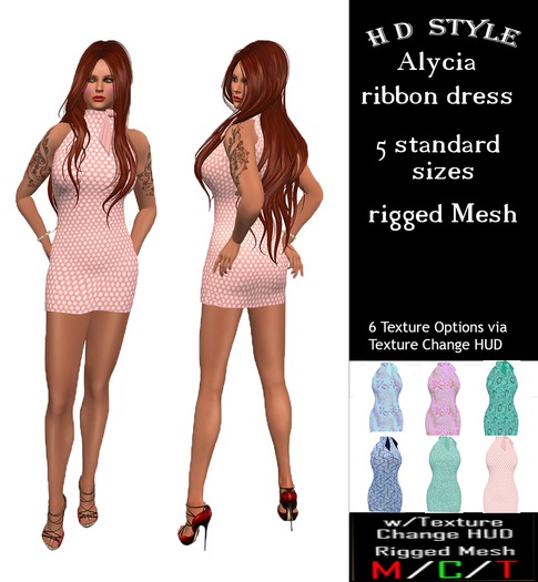 Alycia Ribbon Dress with Texture Change HUD