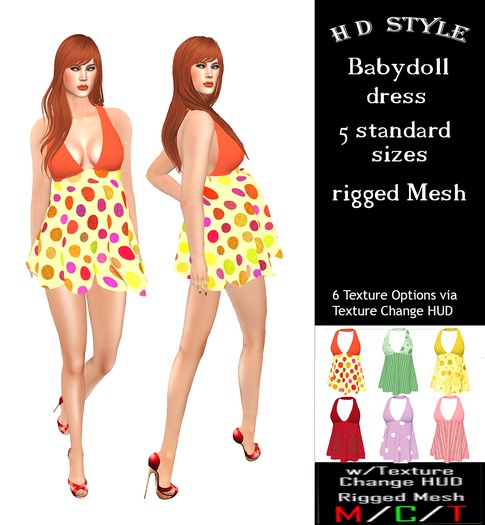 Babydoll dress with Texture Change HUD