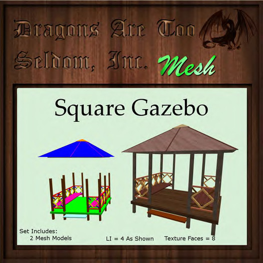 DATSI Mesh - Square Gazebo Set