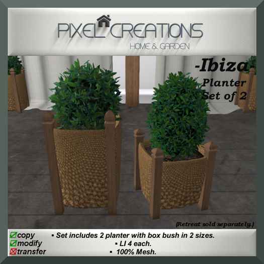 [PC] IBIZA - PLANTER - SET OF 2