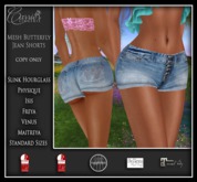 CB~Mesh Butterfly Jeanshorts (box)
