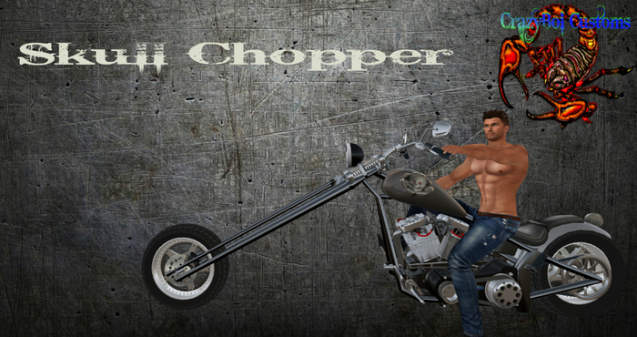 Grey Skull Chopper crate