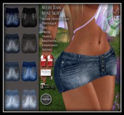 CB~Mesh Denim Mini Skirt (BOX)
