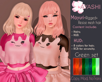 [^.^Ayashi^.^] Mayuri hair-Green set
